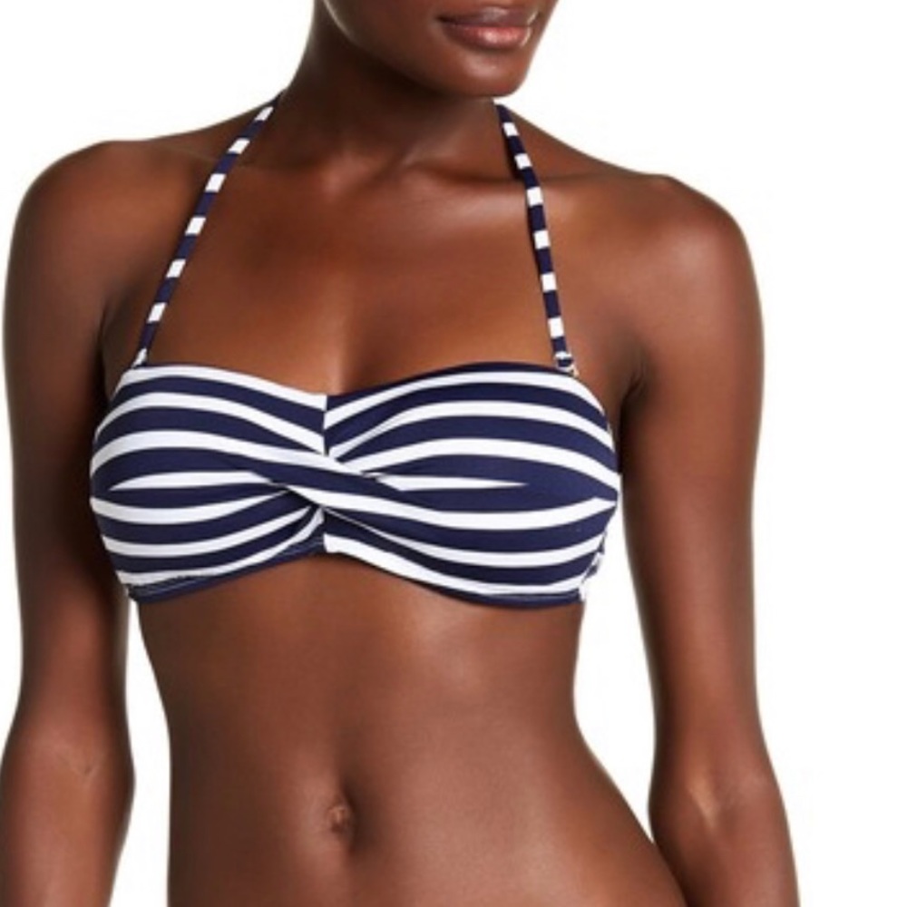 Tommy bahama striped twist front bandeau top
